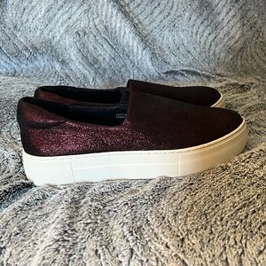 J slides glittery slip on slides